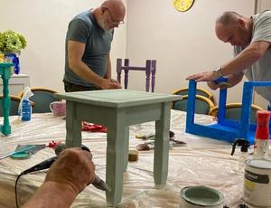 BEE Wirral Veolia and MRWA Supported project painting furniture